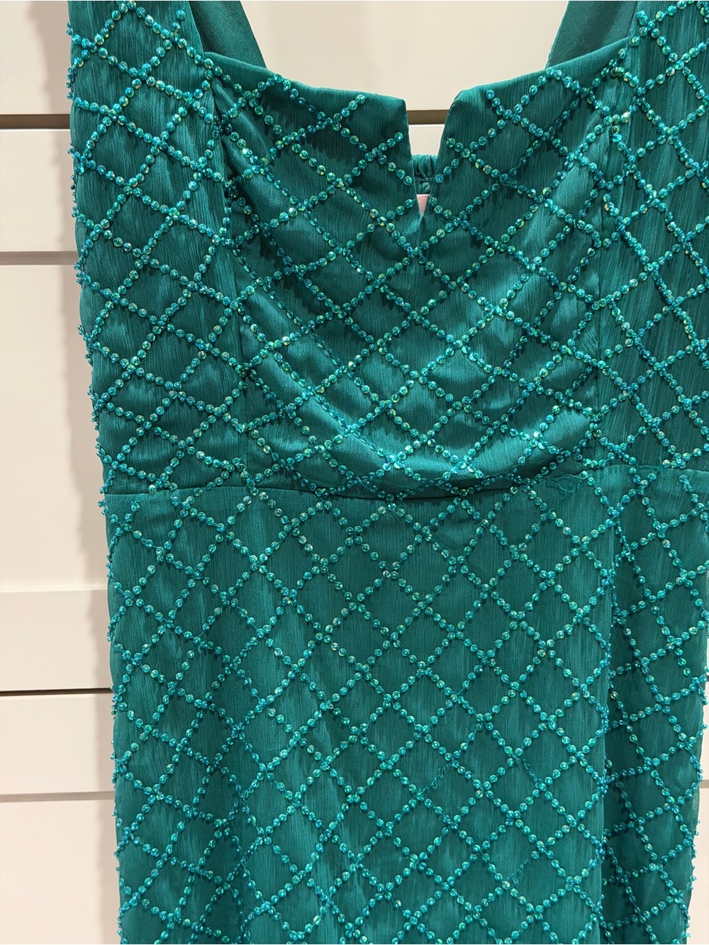 Show Me Your MuMu Emerald Green Square-Neck Belted Mini Dress - Picture 3 of 6